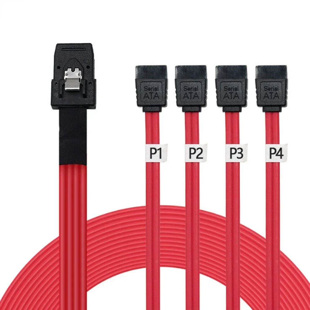 Cable de conexión de alta velocidad para servidor SATA MINI SAS SFF-8087 a 4 puertos - imagen 2