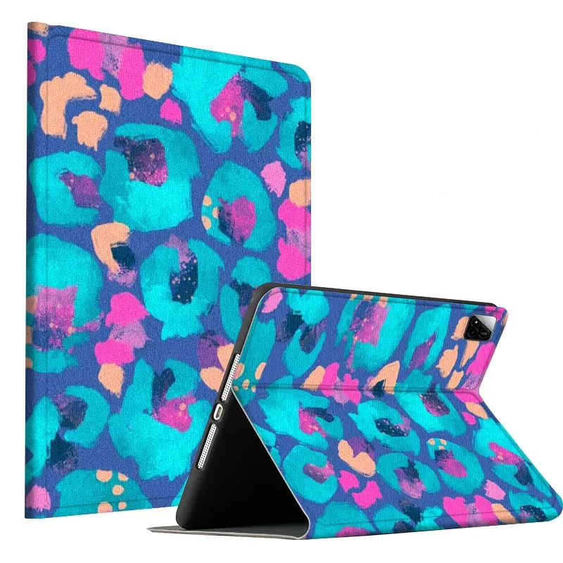 Arte colorido estampado de leopardo para Xiaomi Redmi Mi Pad 2 4 5 6 6s 7 8 11 12,5 12,4 11,2 8,7 SE Pro Plus Max funda para tableta - imagen 4