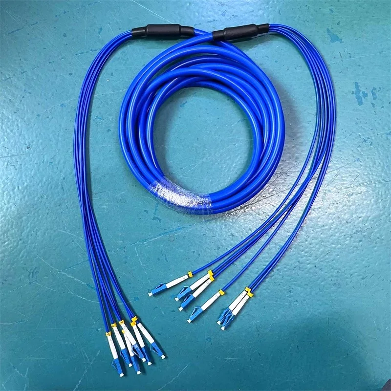 Puente de fibra óptica blindado de 6 núcleos, 9mm, 100m, 150m, 8 núcleos para uso en minería, SC-SC FC LC ST monomodo ignífugo a prueba de explosiones