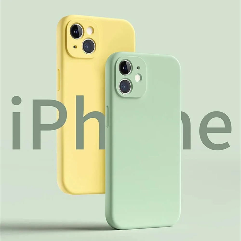 Para iphone 11 12 13 14 15 16 Pro Max funda de teléfono de silicona TPU a prueba de golpes Mini Xs XR 6 6S 7 8 14 15 16 Plus funda de lente - imagen 5