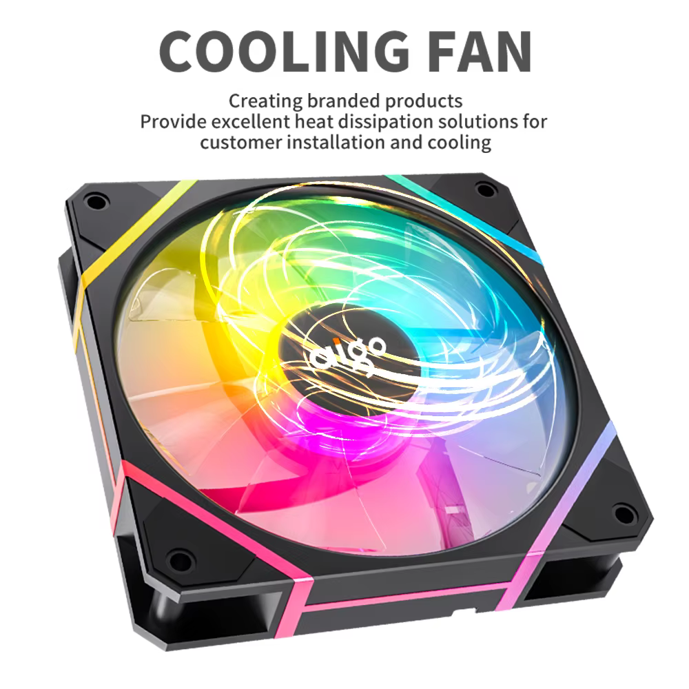 Go AM12PRO-Ventilador RGB de 120mm para Pc, Ventilador de carcasa de ordenador, PWM, 12cm, CPU blanca, Enfriador de agua, ARGB silencioso - imagen 3