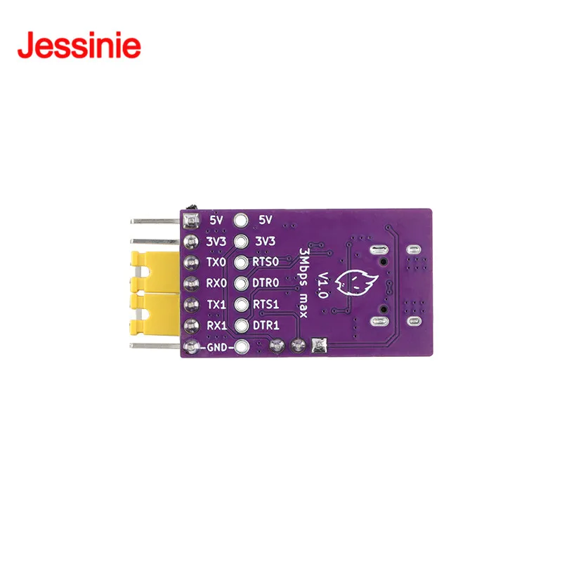 Módulo de puerto serie TTL USB a 2 canales, tipo C, 3Mbps, Chip CH342 de alta velocidad, placa de conversión de comunicación PCB, 2 uds./1 ud. - imagen 5