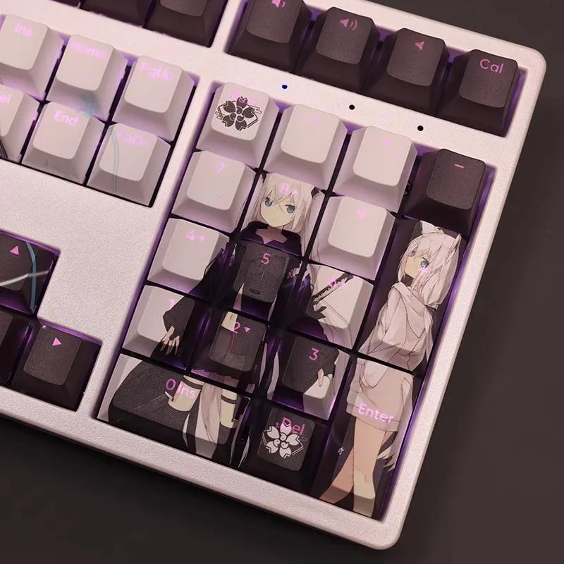 Azur Lane-Juego de 108 teclas, IJN, kawaze, PBT, Dye, subcama, teclas retroiluminadas, dibujos animados, Anime, para juegos, ANSI 61, 87, 104, 108 - imagen 5