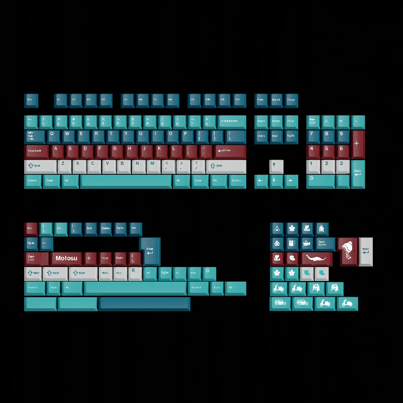 Juego de teclas con tema de Lake Motosu, perfil de cereza, sublimación PBT, teclas originales personalizadas hechas a mano para regalo de teclado mecánico - imagen 5