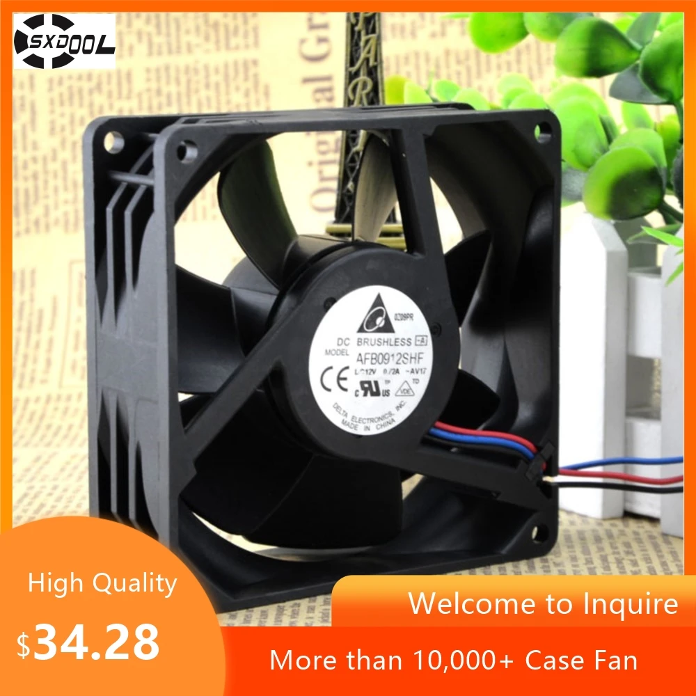 Para Delta AFB0912SHF 9CM 12V 0.72A Ventilador de enfriamiento con rodamiento de bolas, equipo, servidores y soluciones 9032 de alto rendimiento - imagen 4