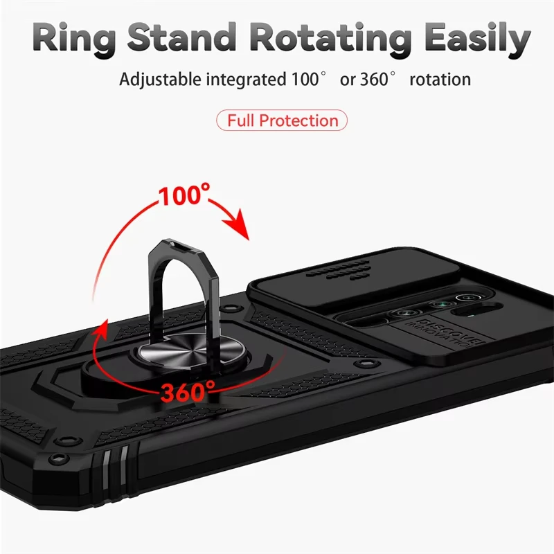 Para Redmi Note 8 9 10 Pro 9s 10s funda con soporte parachoques carcasa de teléfono armadura resistente dura para Redmi 10A 10C 9A 9C NFC 10 cubierta - imagen 5