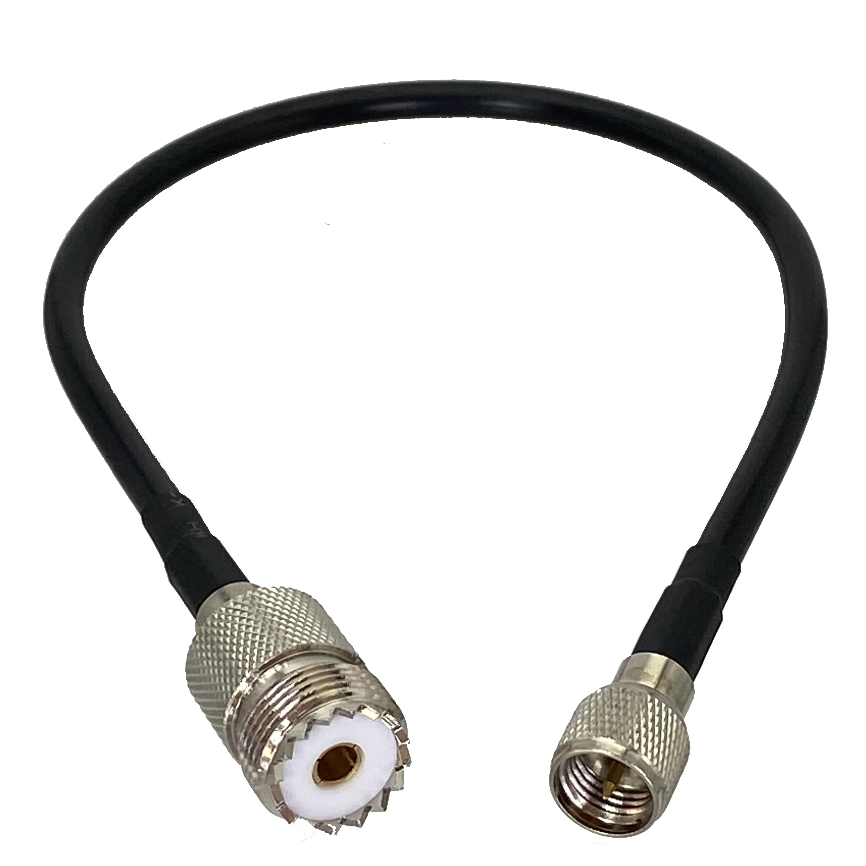 1 Uds RG58 UHF SO239 conector hembra a Mini conector macho UHF Terminal de Cable RF Cable flexible de puente 4 pulgadas ~ 10 pies