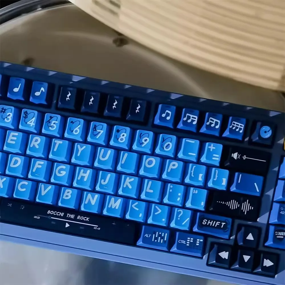 Bocchi-Juego de teclas para juegos de dibujos animados de Anime, gorras de Bocchi The Rock, Yamada, Ryo, PBT, Dye, subcama, perfil de cereza, para interruptores MX, 1 Juego - imagen 4