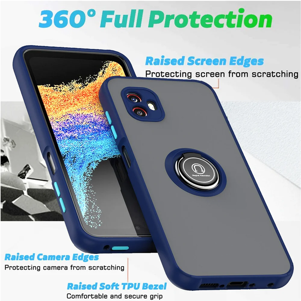 Armadura mate funda para Samsung Galaxy Xcover 7 Xocver 6 Pro cubierta anillo soporte magnético soporte a prueba de golpes Coque Fundas - imagen 4
