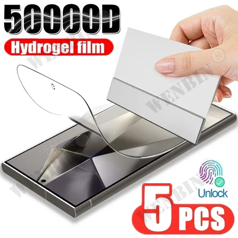 5 uds película de hidrogel para Samsung Galaxy S25 S24 S23 S22 S21 Ultra Plus S24 FE A56 A55 A36 A35 A26 A25 A15 A16 5G Protector de pantalla - imagen 2