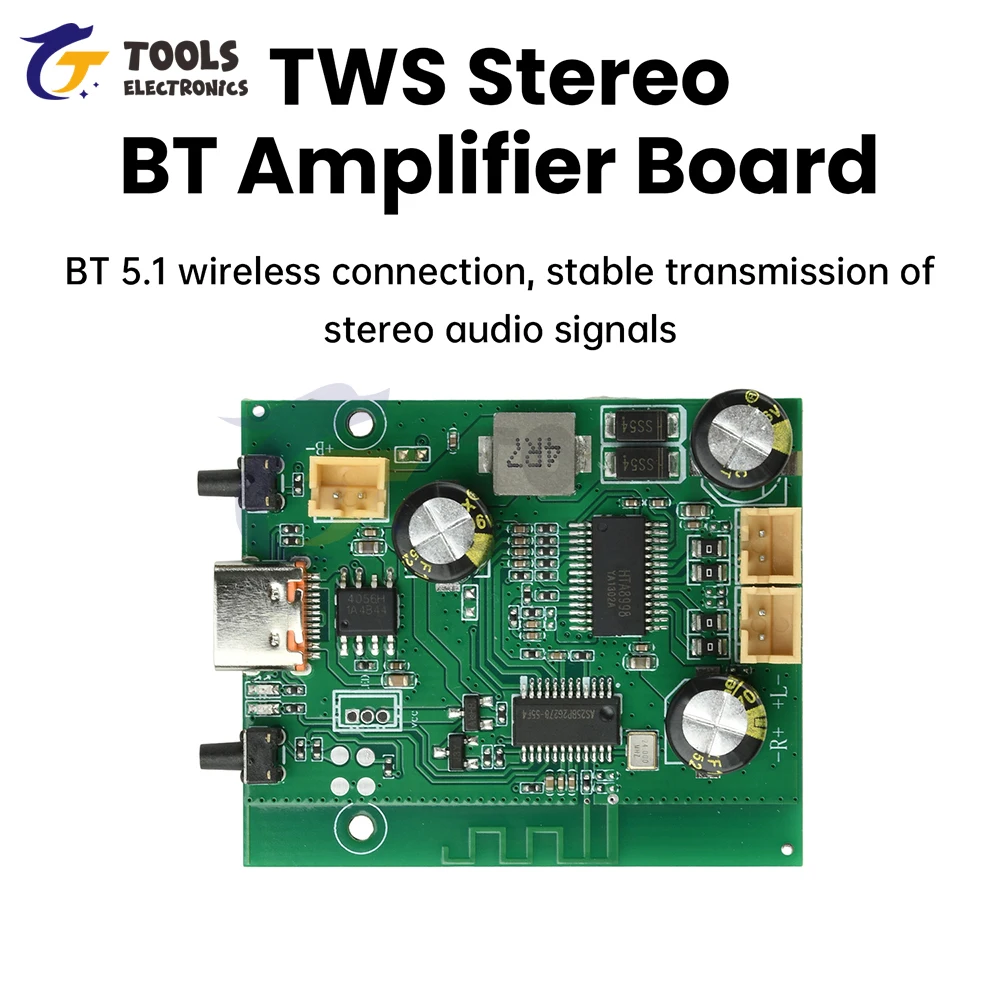 Placa amplificadora Bluetooth estéreo DC5V/3,7 V TWS 2*10W placa amplificadora de potencia de Audio estéreo de doble canal - imagen 5