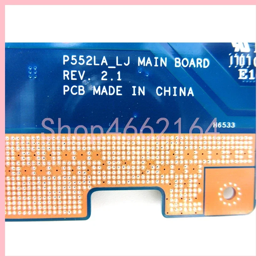 P552LA con i3 i5 i7-5th Gen CPU UMA Ntoebook placa base para ASUS P552 P552L P552LA P552LJ placa base para ordenador portátil 100% probado OK