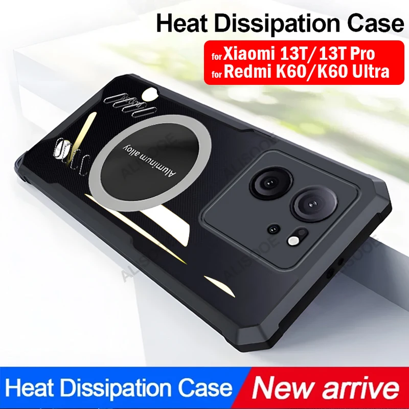 Capa para Xiaomi 13T Pro Redmi K60 Ultra Funda HD transparente cubierta de disipación de calor para Redmi K60 POCO F5 Pro Fundas Funda - imagen 2