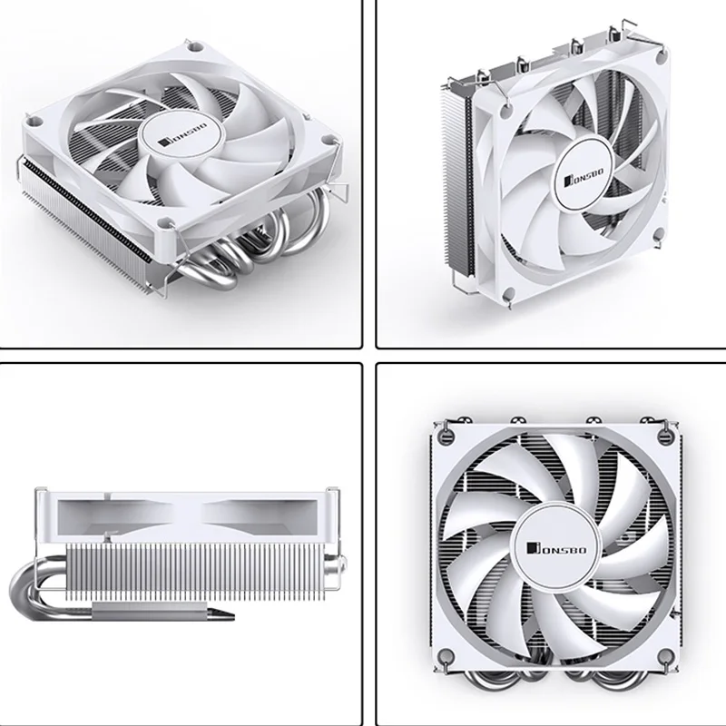 Jonsbo-enfriador de CPU de 4 tubos de calor, radiador de presión de 90mm, 4 pines, PWM, ventilador de Control de temperatura para la caja de PC ITX, HP-400S - imagen 3