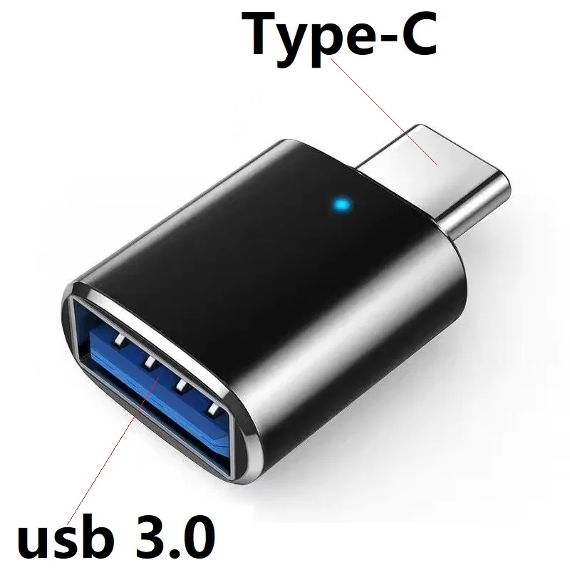 1 Uds 5 uds LED USB 3,0 a tipo C adaptador OTG a USB C USB-A a Micro USB tipo C conector hembra para Samsung Xiaomi POCO adaptadores - imagen 4