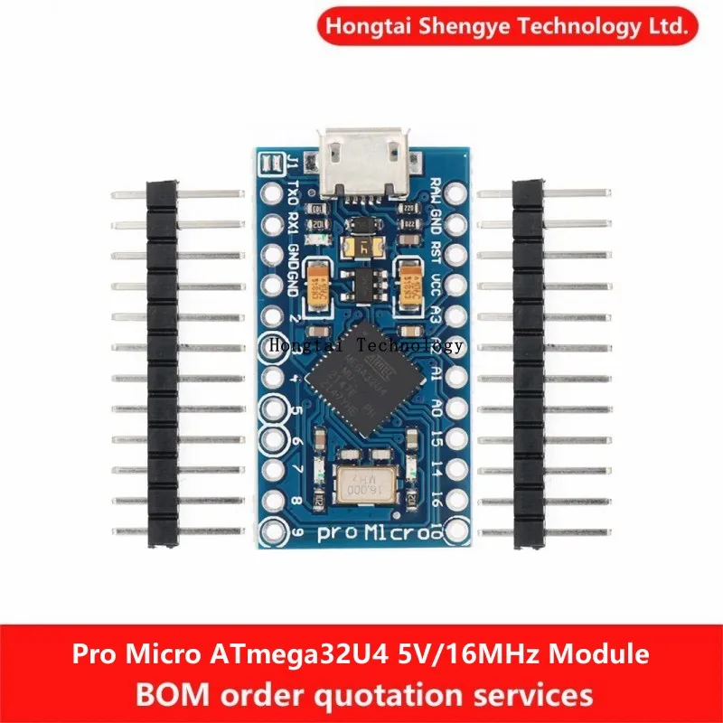 Pro Micro utiliza atmega32u4, actualización auto usb, placa de desarrollo de microcontrolador de 5V/16M para cargador de arranque Arduino