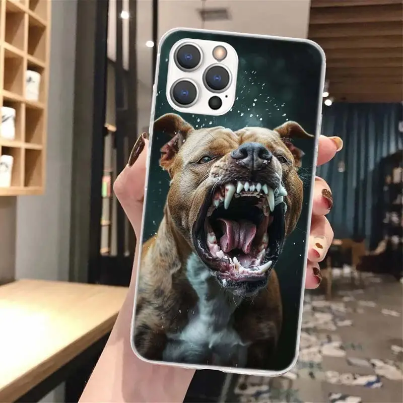 Funda de teléfono Pit Bull Pet Dog Pitbull con llamada de silicona para iPhone 11 12 Mini 13 Pro X XS Max XR 7 8 Plus 6 6S 5 5S SE 2020 - imagen 5