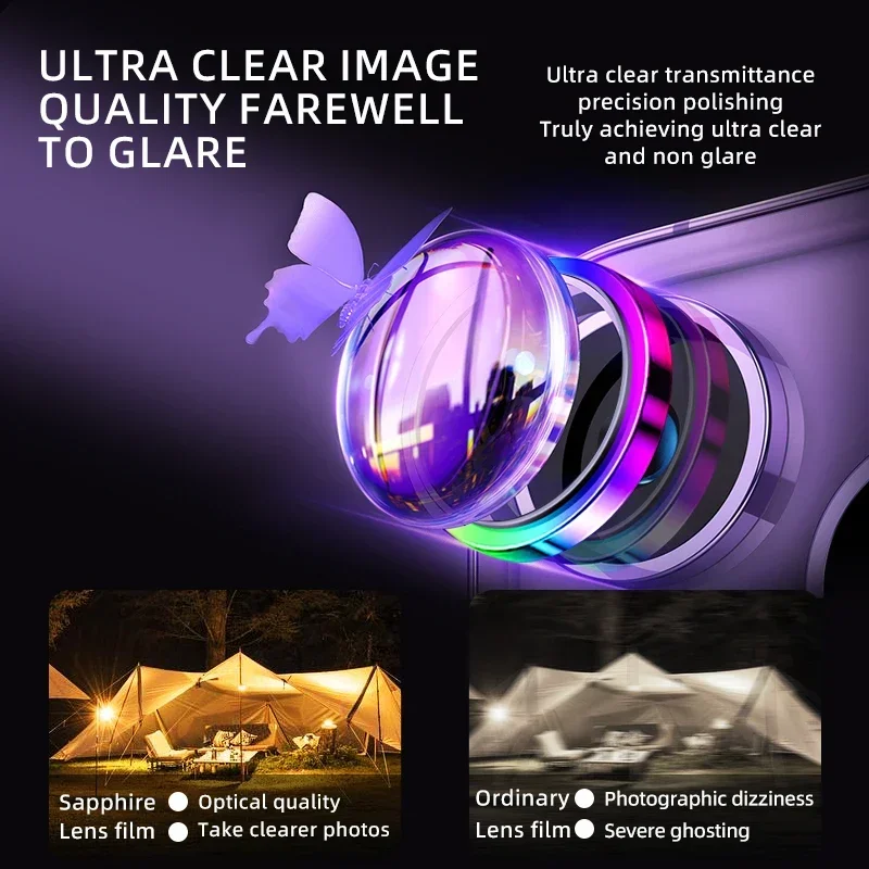 2-3 uds 9H cubierta de protección de lente tecnología PVD película de lente de teléfono móvil pegatina protectora de cámara para Iphone 17 16 Pro Max 14 Plus - imagen 5