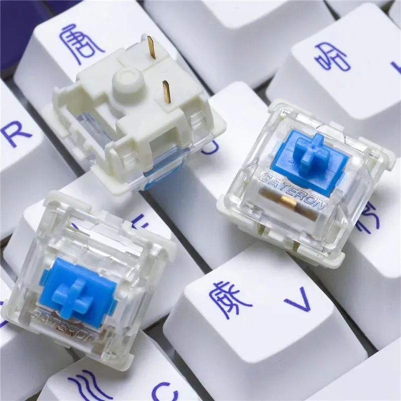 Gateron-interruptores de teclado mecánico, KS-9 de 3 o 5 pines, rojo, marrón, azul, verde, blanco, RGB, silencioso, Clicky, lineal, táctil, Compatible con Cherry - imagen 5