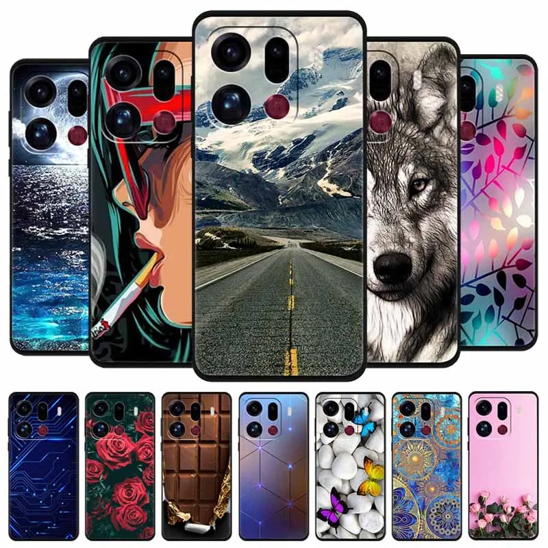 Para OPPO Find X9 Pro 5G funda trasera de silicona suave TPU para OPPPO FindX9 Pro parachoques protector de animales de dibujos animados CPH2791 PLG110