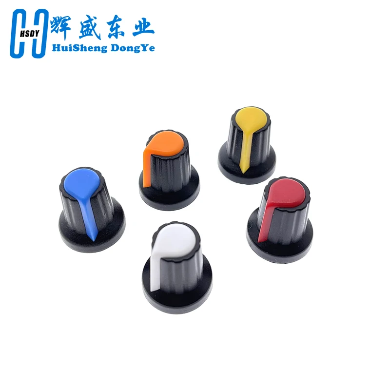 Kit de potenciómetro WH148 1K 2K 5K 10K 20K 50K 100K 250K 500K 1M 15mm juego de potenciómetro giratorio cónico lineal de 3 pines con tapa de perilla - imagen 4