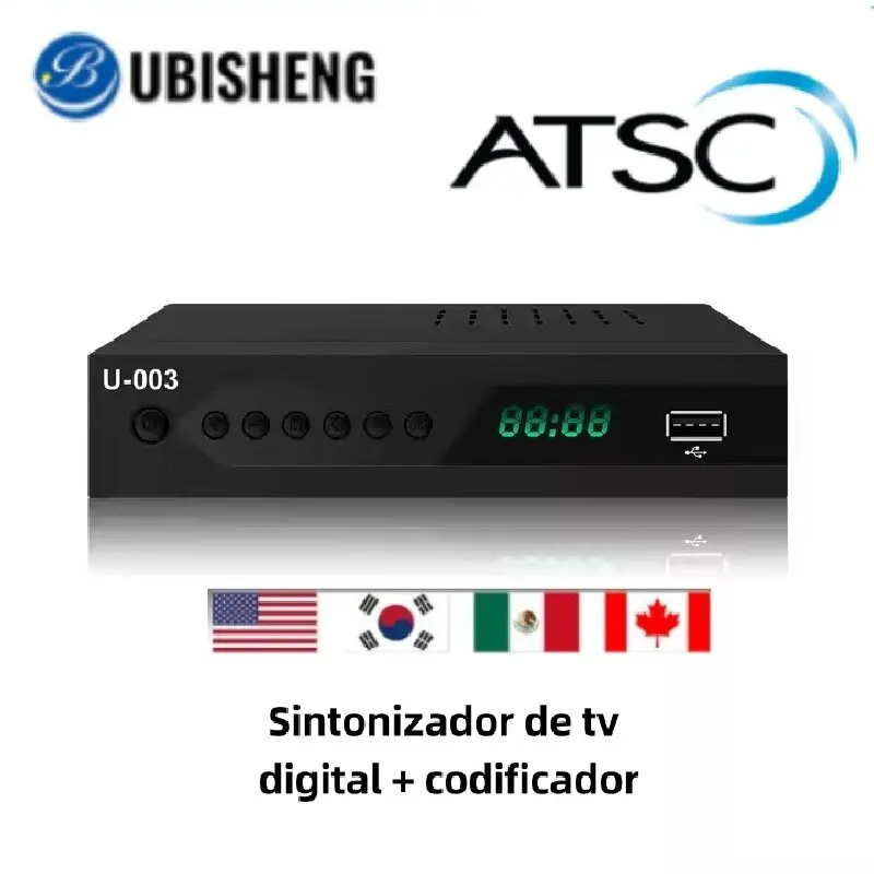 UBISHENG ATSC Digital TV caja convertidora de canales digitales gratis decodificador Digital terrestre con salida HD sintonizador de TV HDTV - imagen 2