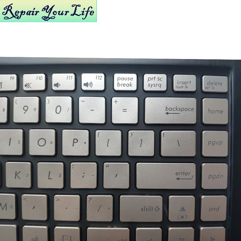 Reposapiés para teclado retroiluminado en inglés de EE. UU. para ASUS U47A U47 0KN0-MF3US13 0KNB0-4621US00 9Z.N8ABU.H01 carcasa blanca con retroiluminación C - imagen 4
