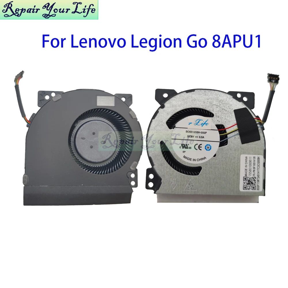 Ventilador de refrigeración de CPU para Lenovo Legion Go 8APU1 tipo 83E1, ventiladores de radiador para consola portátil 5F10S14134 5F10S14135 BO5512S5H-000P - imagen 2