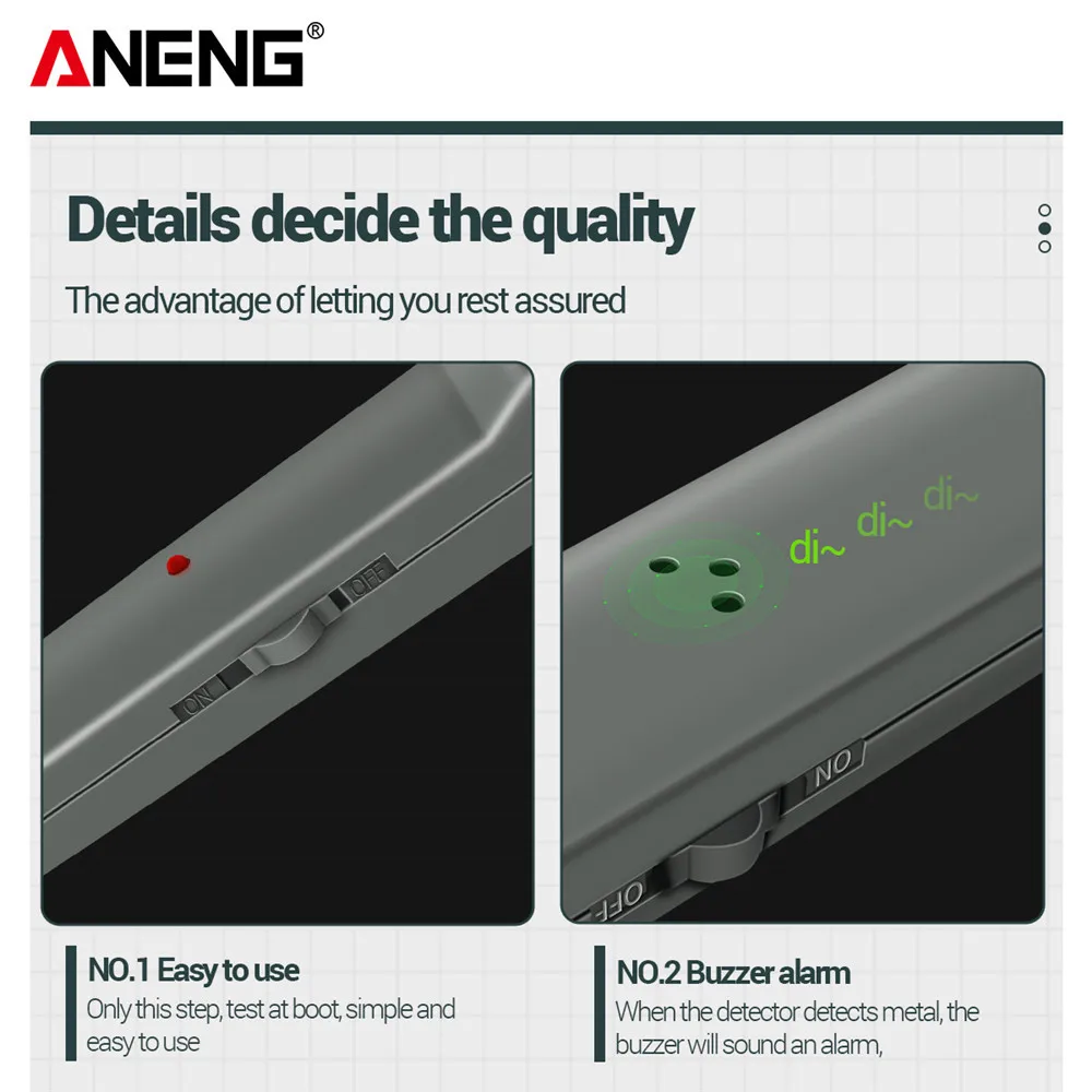 Detector de Metales medidor de búsqueda de tesoros ANENG DM3004A detectores de metales portátiles de mano bobina de búsqueda rastreador de inducción herramienta de búsqueda - imagen 5