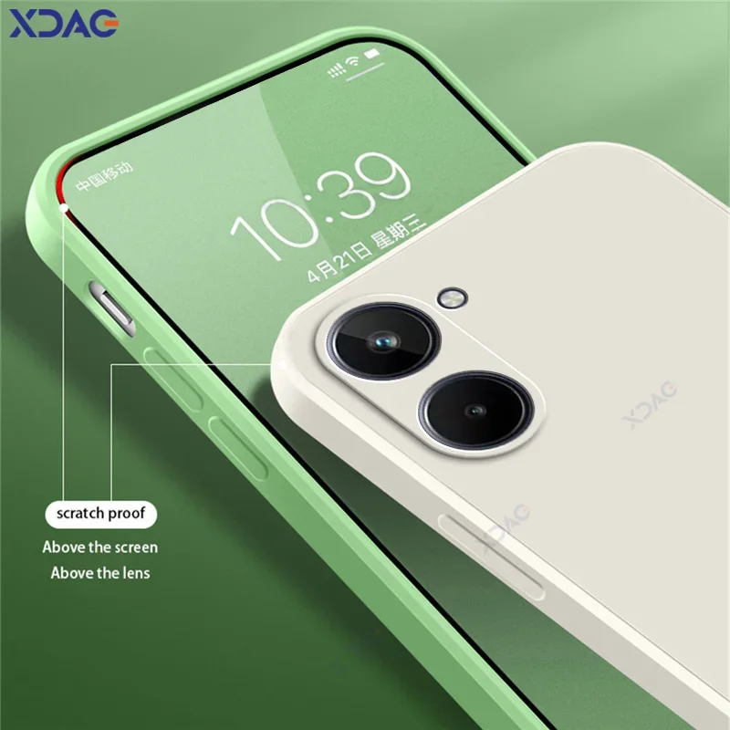 Funda Original para teléfonos móviles Realme 10 Pro Plus 10S 10T 4G 5G, funda cuadrada de silicona líquida Realme10ProPlus, bolsa suave de doble forro - imagen 5