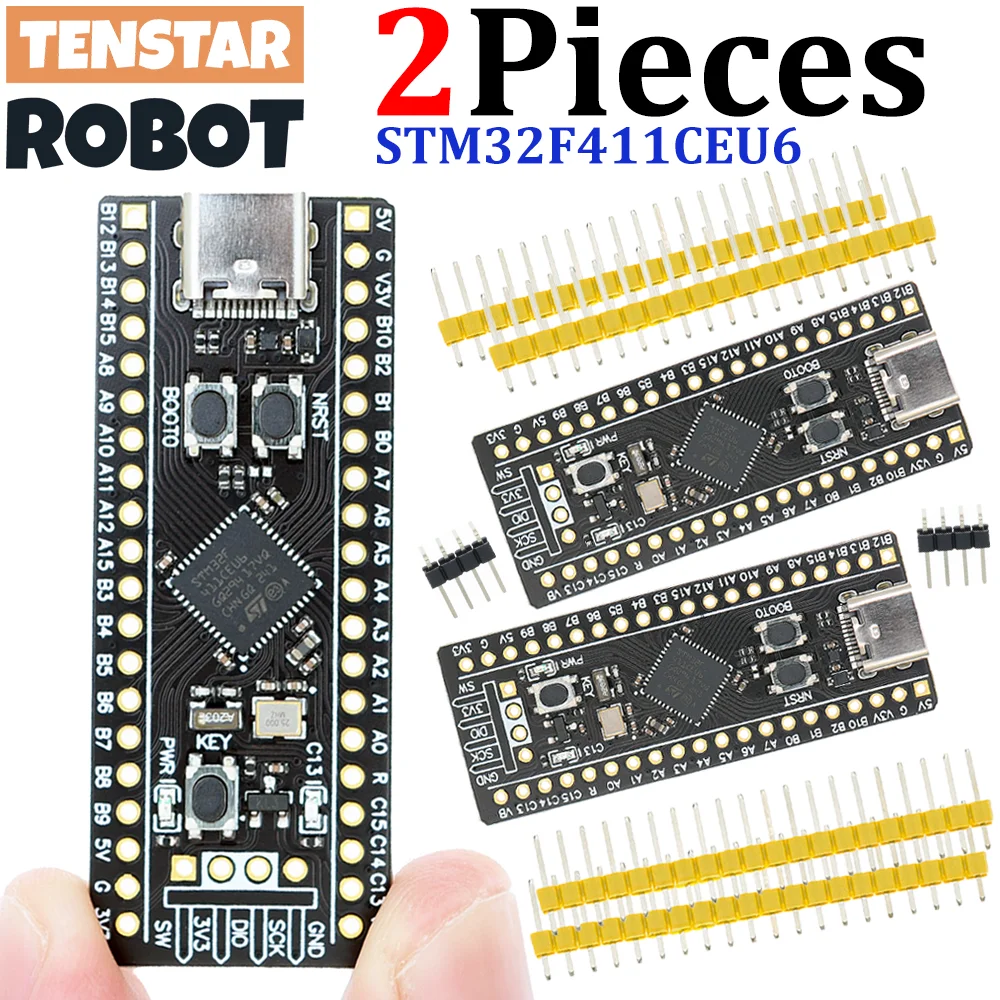 TNESTAR 2 uds STM32F411CEU6 Placa de desarrollo STM32F411 módulo de placa central STM32 desarrollo de placa de aprendizaje para Micropython