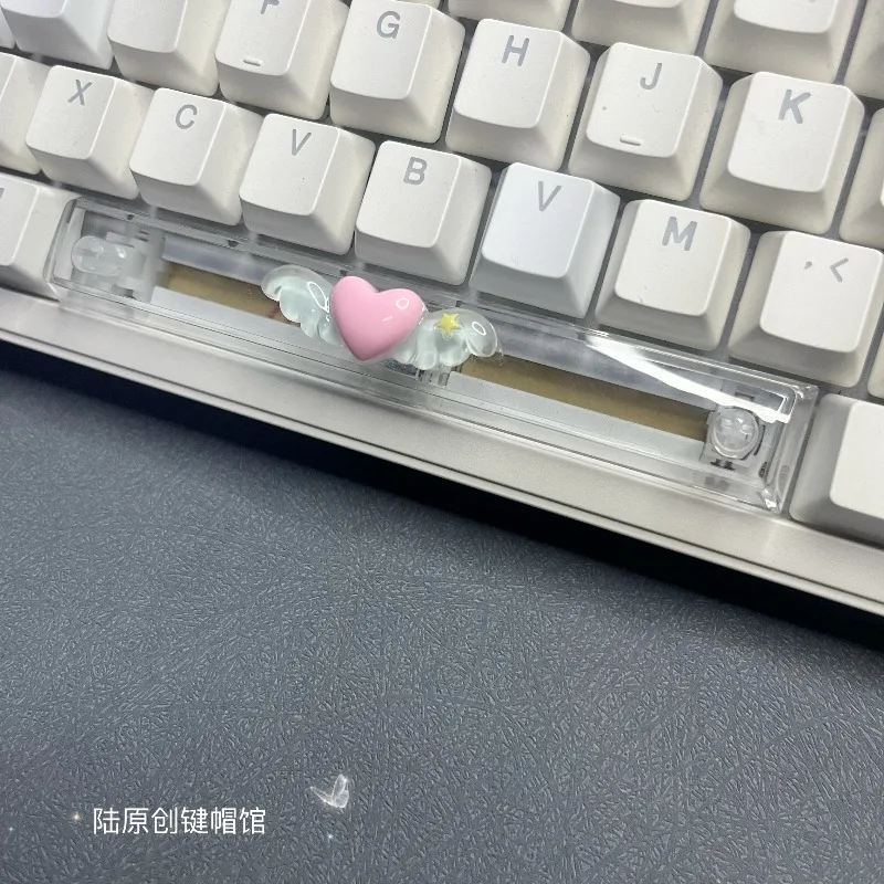 Teclas personalizadas con alas de amor, teclas espaciales transparentes, entrada 6.25U 2.25U, perfil de cereza, teclas decorativas, Teclado mecánico - imagen 3