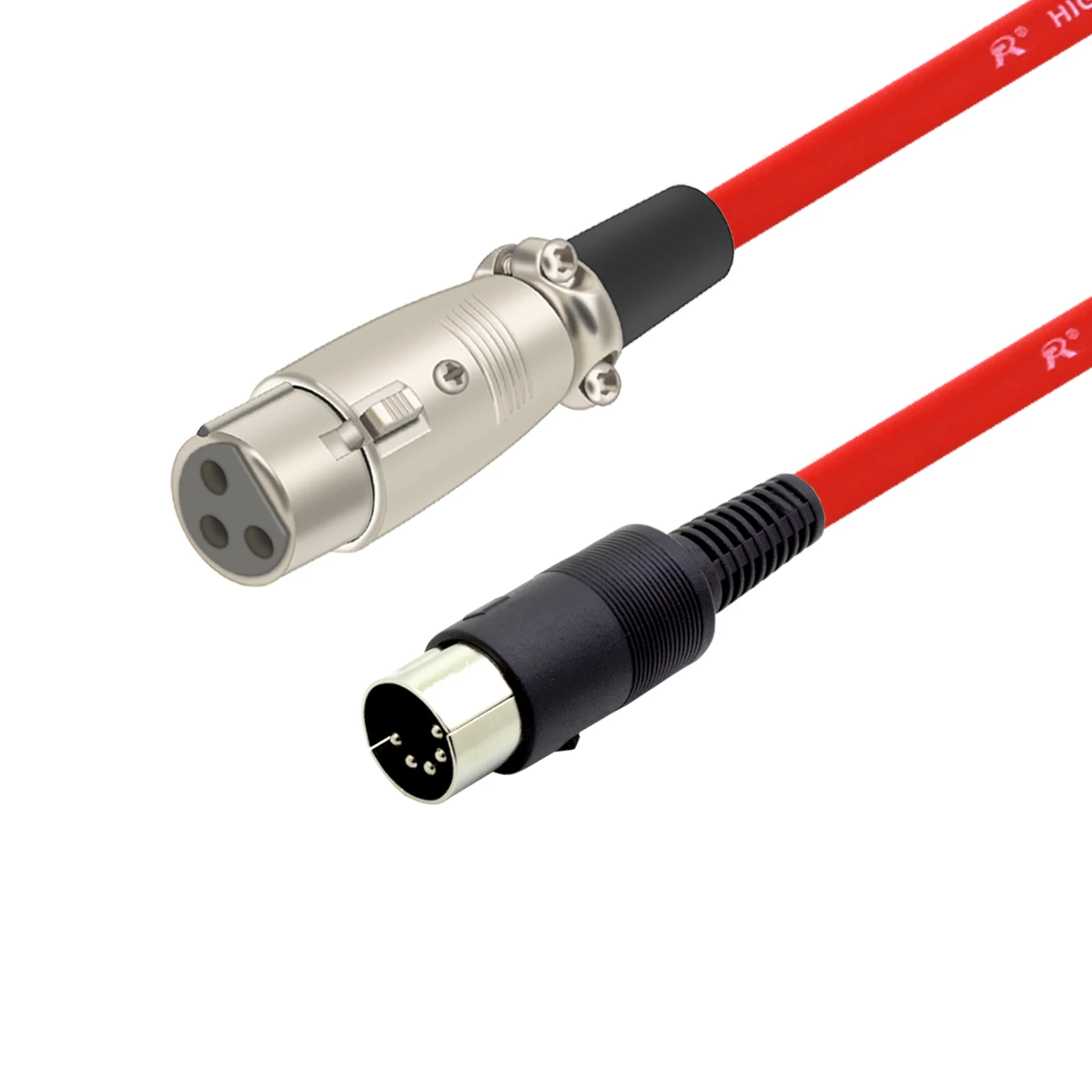 Cable adaptador DIN a XLR, Cable de Audio DIN de 5 pines a XLR de 3 pines para emparejar instrumentos de música o Cable con conector DIN o XLR, 1 unidad - imagen 4