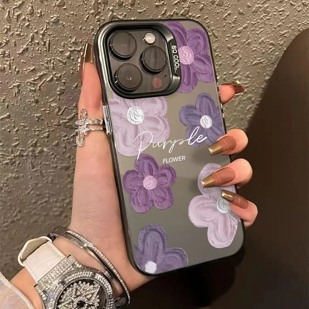 Funda dura mate con flores para Samsung A56 5G A55 A54 A16 A15 A53 A52 A36 A35 A34 A14 A13 S24 Ultra S25 S23 FE S22 A06 A05s - imagen 2