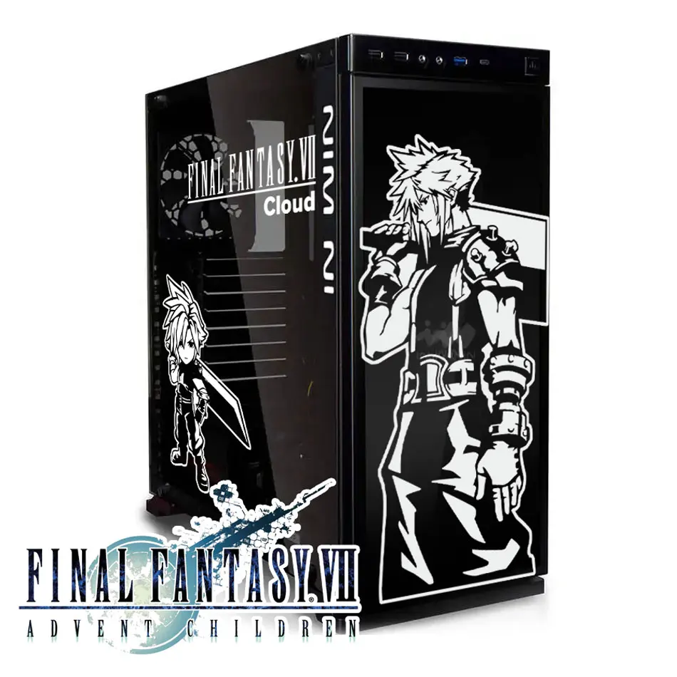 Pegatinas de anime Cloud Strife para carcasa de PC Atx, calcomanías decorativas de personajes de juego para chasis de computadora de juegos, pegatina de vinilo impermeable - imagen 4