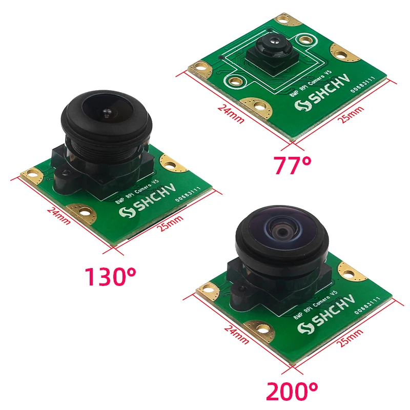 Cámara de 8MP para Raspberry Pi 5 IMX219 77 °   130 °   200 °   Interfaz FOV CSI con FFC de 15 cm para RPI 5 Zero/ZeroW/2W - imagen 2