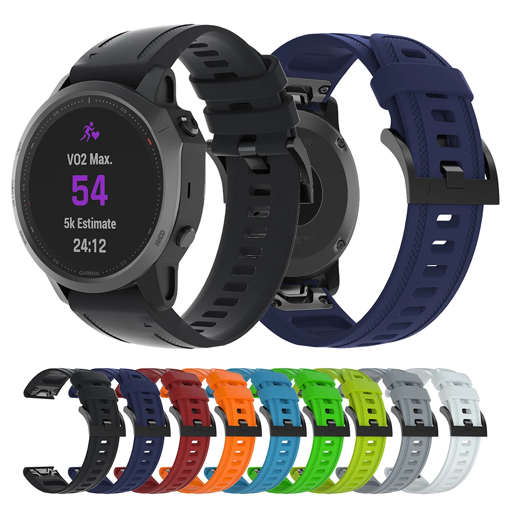 Correa de silicona de 20mm para Garmin Fenix 7S 6S Pro 5S Plu correa de reloj de ajuste rápido para Garmin Fenix 8 43mm/Instinct 2S correa de reloj inteligente