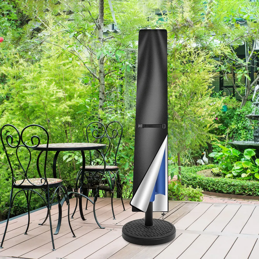 Cubierta protectora Anti-UV para exteriores, cubierta impermeable para sombrilla de Patio con cremallera, cubierta para sombrilla de Patio para sombrillas al aire libre - imagen 2