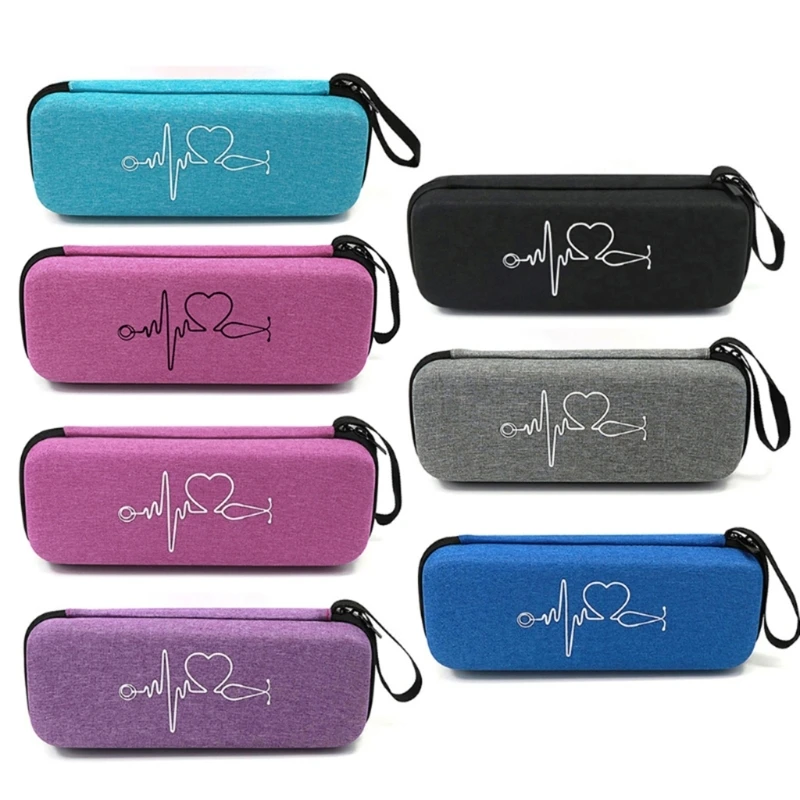 Estuche de transporte estetoscopio, Protector de caja de almacenamiento con bolsillo de malla para estetoscopio 3m Littmann Classic III
