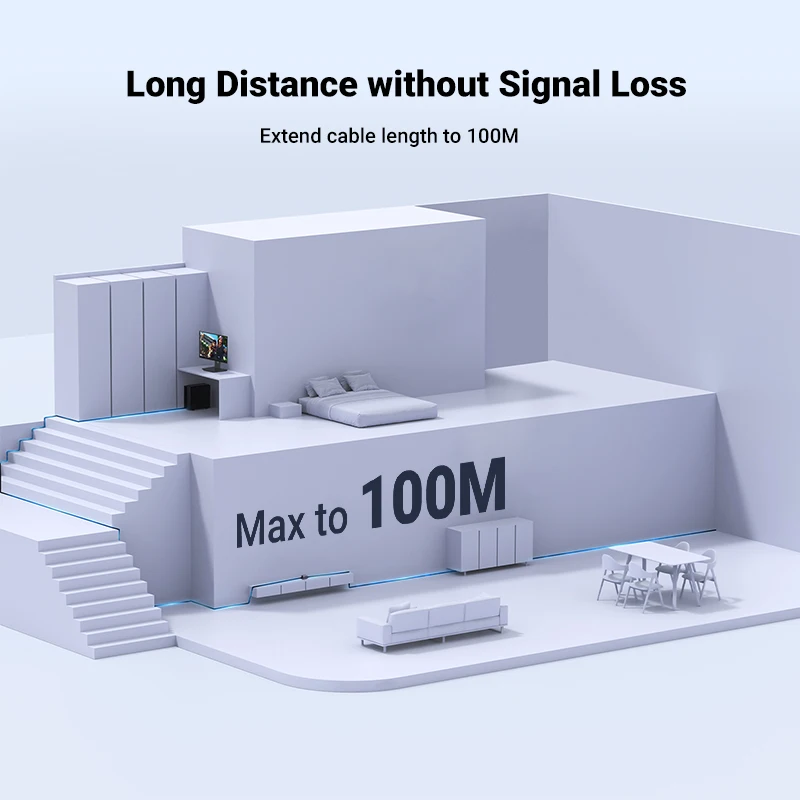 UGREEN-extensor de red RJ45, adaptador de Cable Ethernet de 10gbps para Cat8 Cat7 Cat6, Gigabit hembra a hembra - imagen 4