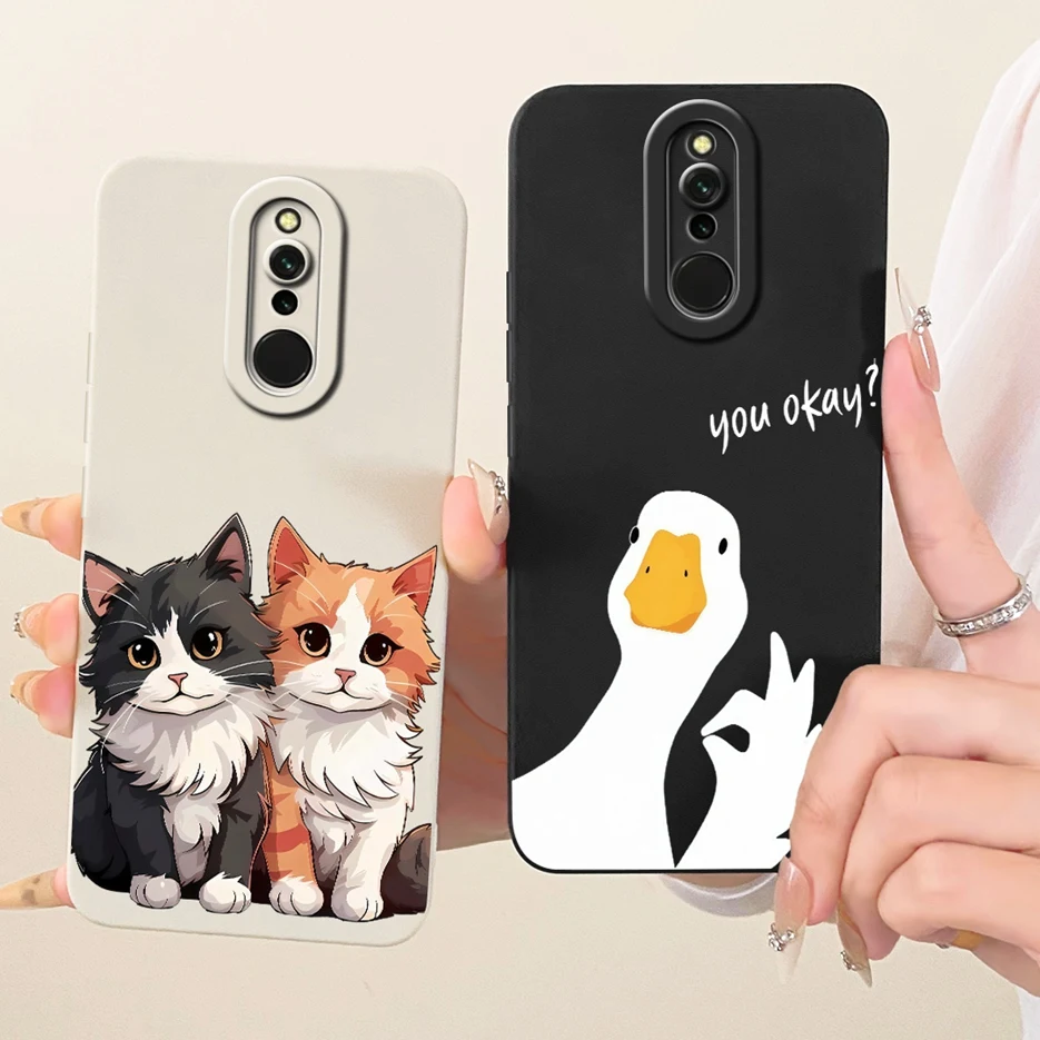 Funda para Xiaomi Redmi 8 8A, diseño de gato y pato, funda de dibujos animados, a prueba de golpes, suave, de TPU, para Xiaomi Redmi 8A 8 Redmi8 A, Fundas, Bolsas - imagen 4