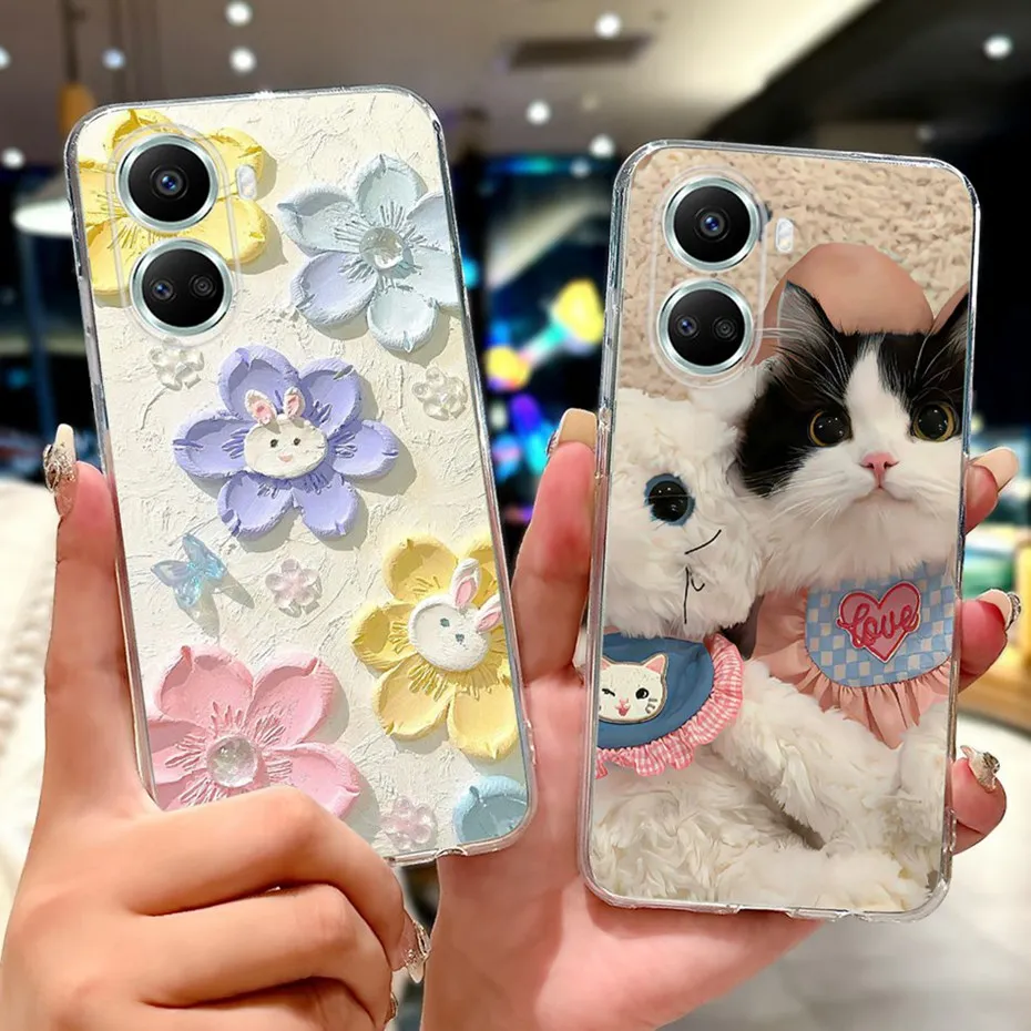 Nuevo diseño de funda de teléfono para Huawei Nova 10 SE 10Pro, funda trasera delgada de TPU transparente para Huawei Nova 10SE Nova10 Pro, fundas de silicona suave - imagen 2