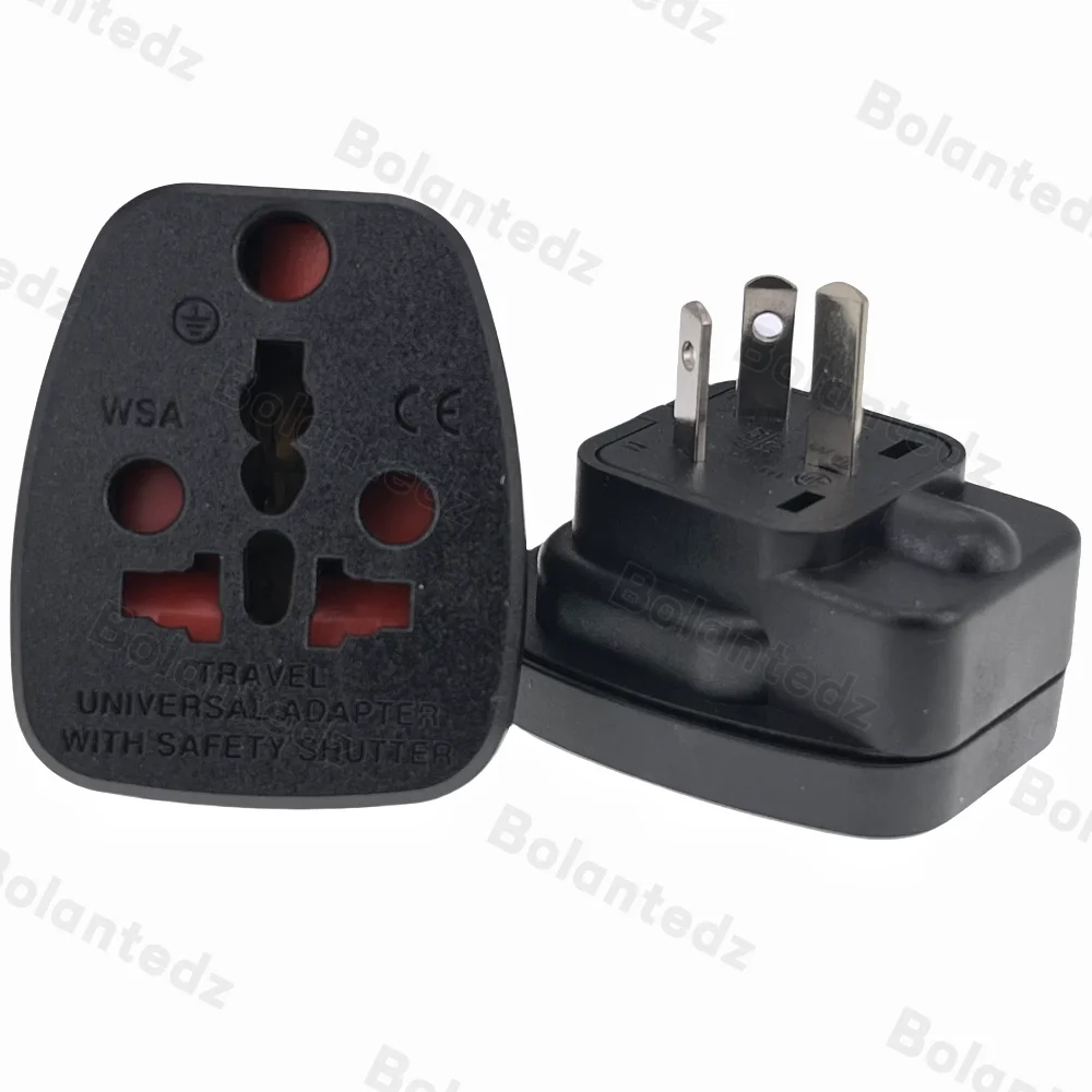 Bolantedz 1 Uds Universal UE EE. UU. Reino Unido AU Japón suizo Alemania Francia Sudáfrica a AU australiano China tipo I enchufe adaptador 10A 250V - imagen 3
