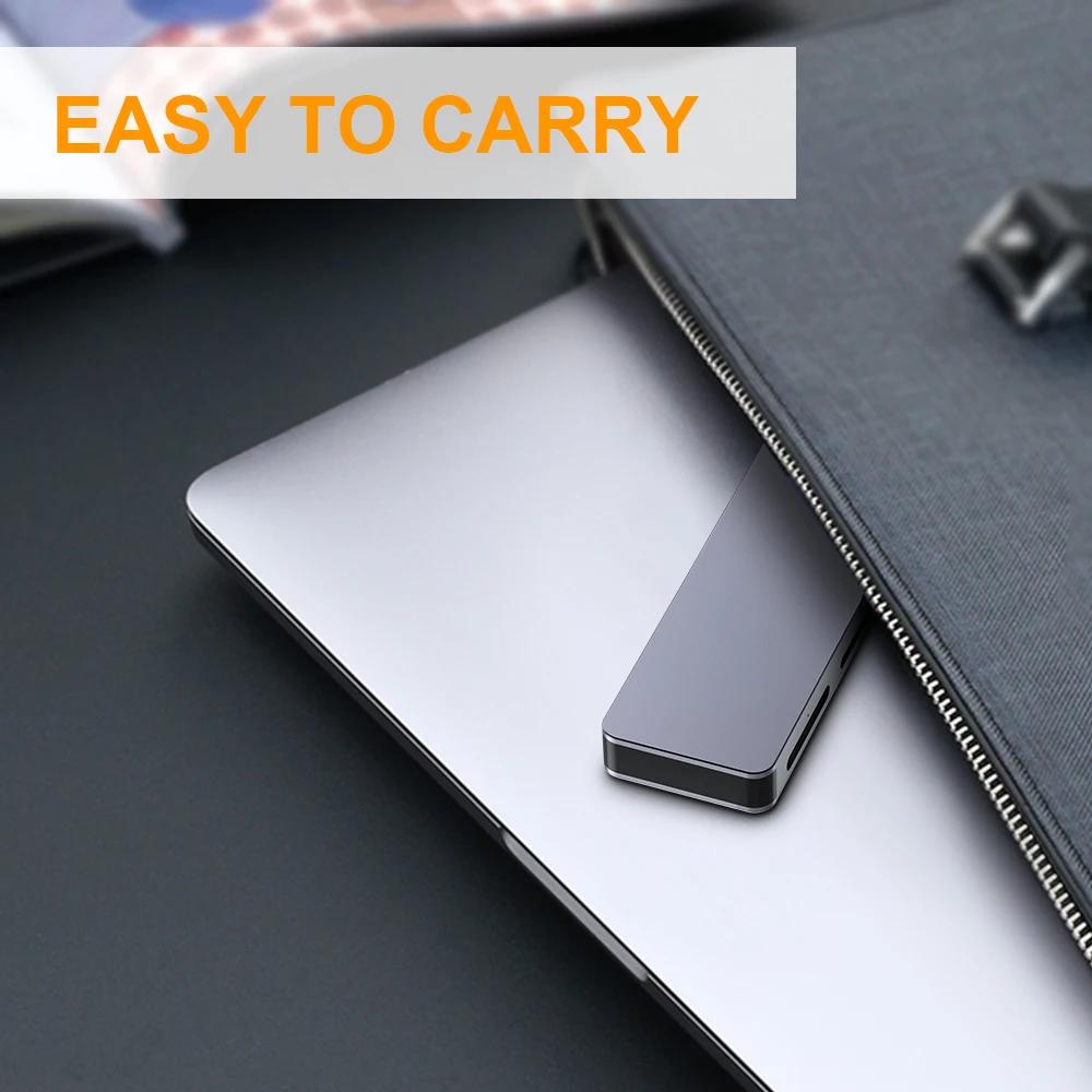 AJIUYU 5 en 1 multifunción tipo C CF XD MS SD M2/TF lector de tarjetas de memoria inteligente adaptador de unidad Flash tipo C ordenador portátil teléfono - imagen 4