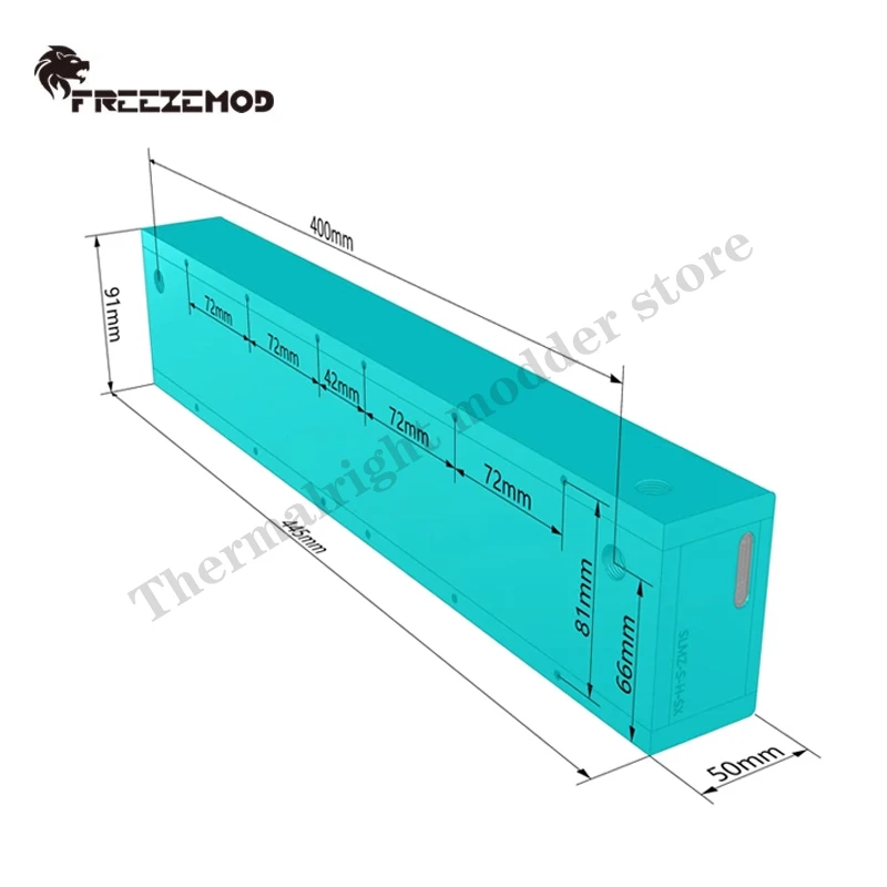 FREEZEMOD Depósito de enfriamiento por agua Tira larga Tanque de agua transparente acrílico industrial, Gran capacidad 10 mm de espesor 1000 ml S-H-SX - imagen 2
