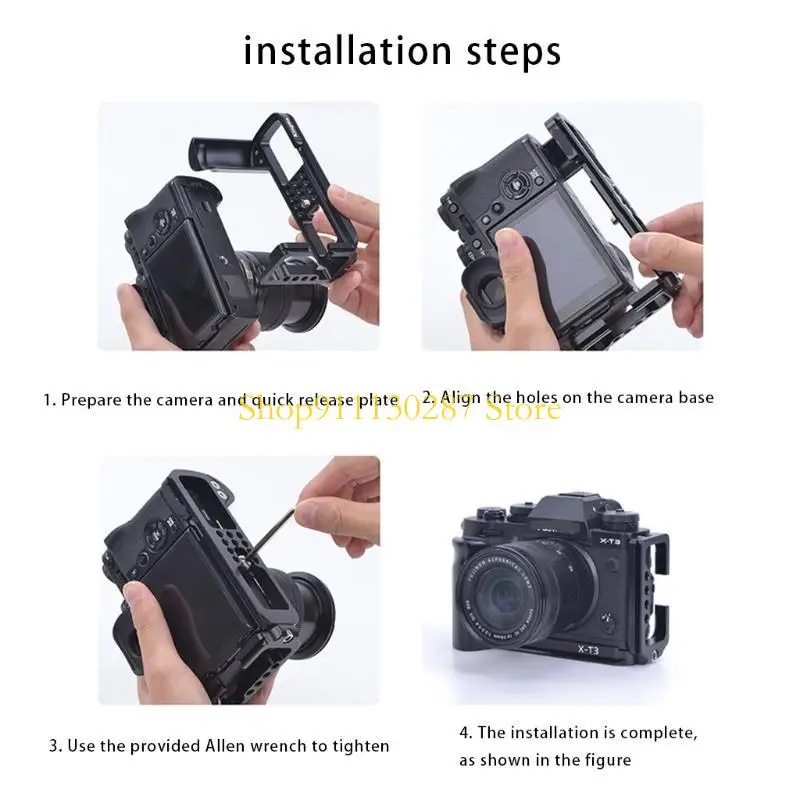 grabación vídeo con soporte cámara en forma L J1HC para X-T3 ofrece sujeción segura - imagen 4