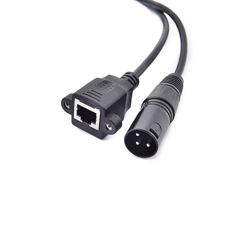 Cable convertidor adaptador de conector de red XLR macho/hembra de 3 pines a RJ45 para sistemas de altavoces Behringer de micrófono y Radio - imagen 3