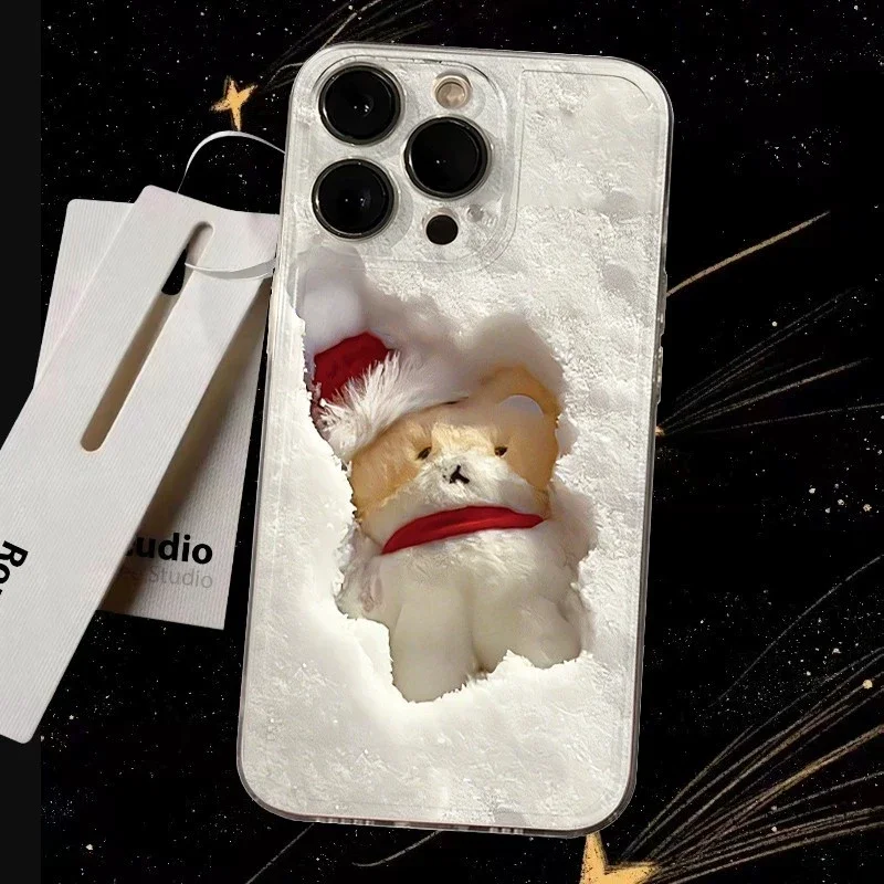 Funda de teléfono transparente para iPhone 16 Pro Max 15 14 13 12 11 XS X XR 7 8 Plus SE 2022 Snowfield Doll cubierta de parachoques suave a prueba de golpes - imagen 4