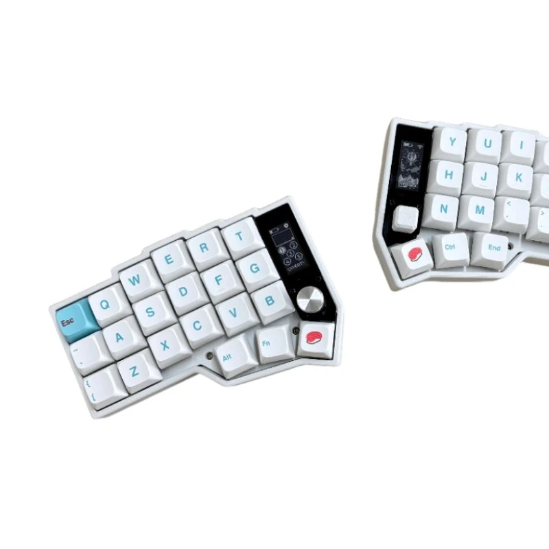 Teclado Corne Split con pantalla, modo doble personalizado, intercambio en caliente, Bluetooth, inalámbrico, compatible con teclado mecánico para juegos ZMK - imagen 5