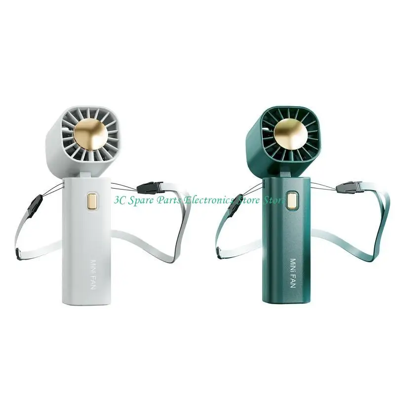 12 piezas cuello colgante plegable pequeño ventilador eléctrico portátil portátil para estudiante creativo - imagen 3
